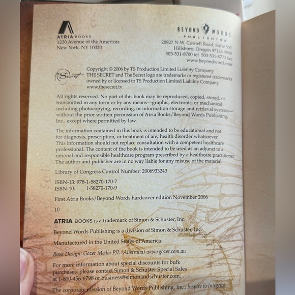 📚 Vintage 2006 Hardcover Book - The Secret by Rhonda Byrne - Picture 10 of 16